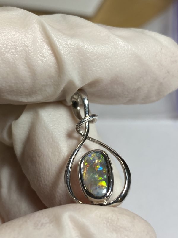 Pendentif en opale foncée pLR-10 – Image 4