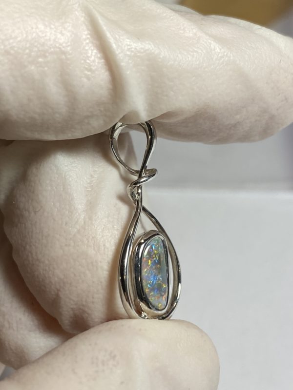 Pendentif en opale foncée pLR-10 – Image 5