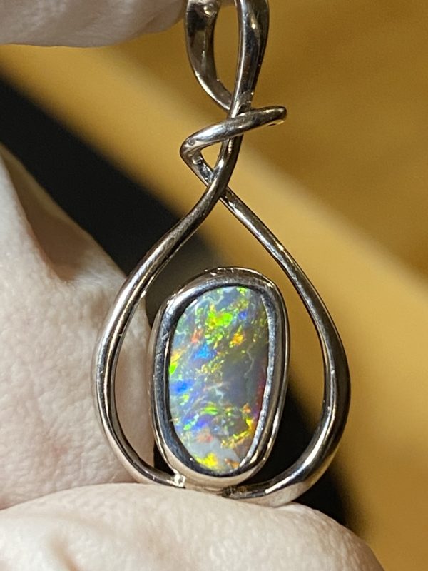 Pendentif en opale foncée pLR-10