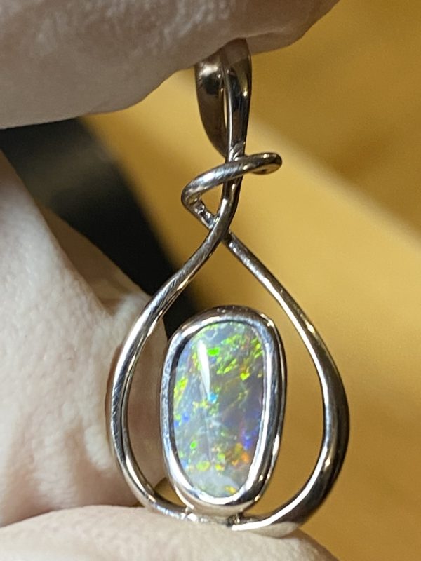 Pendentif en opale foncée pLR-10 – Image 8