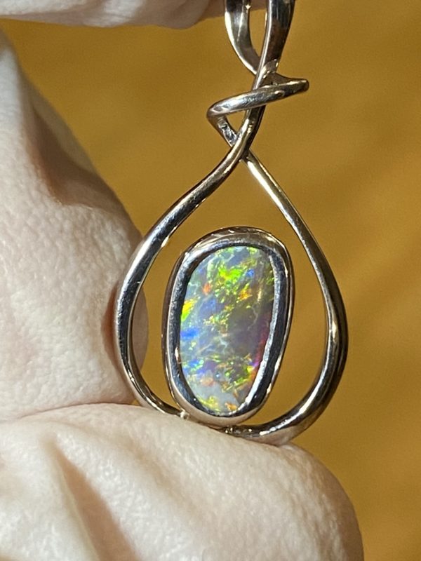 Pendentif en opale foncée pLR-10 – Image 9