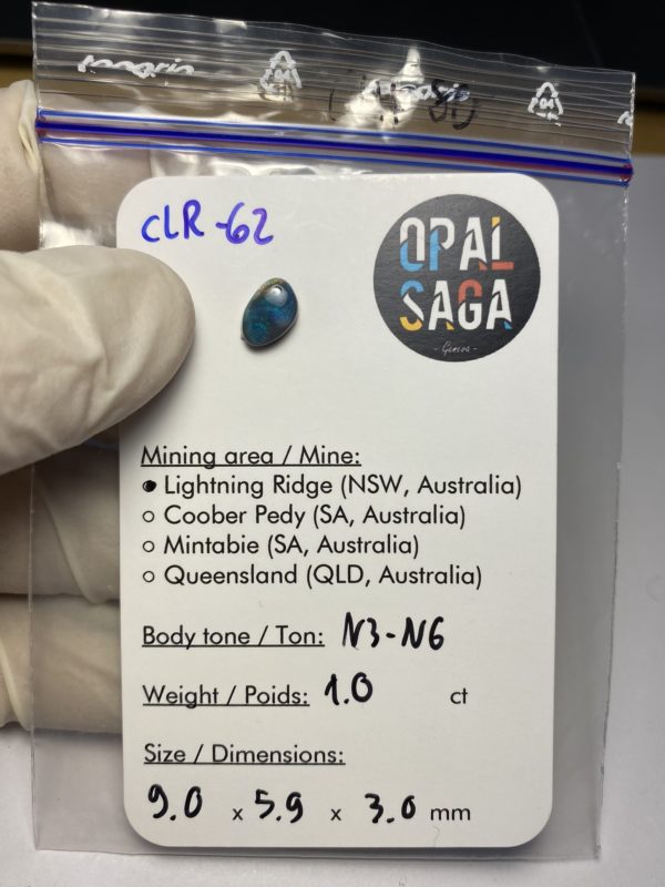 Opale australienne de Lightning Ridge de 1.0 ct (cLR-62) – Image 11