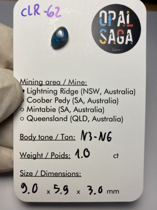 Opale australienne de Lightning Ridge de 1.0 ct (cLR-62) – Image 10