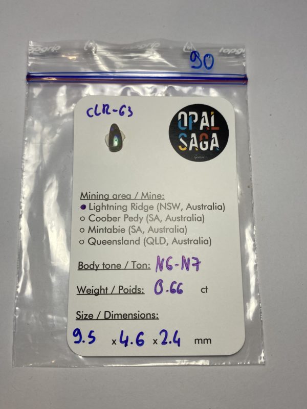 Opale australienne de Lightning Ridge de 0.58 ct (cLR-133) – Image 10