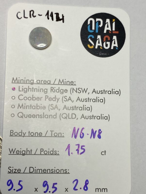 Opale australienne de Lightning Ridge de 1.75 ct (cLR-114) – Image 5