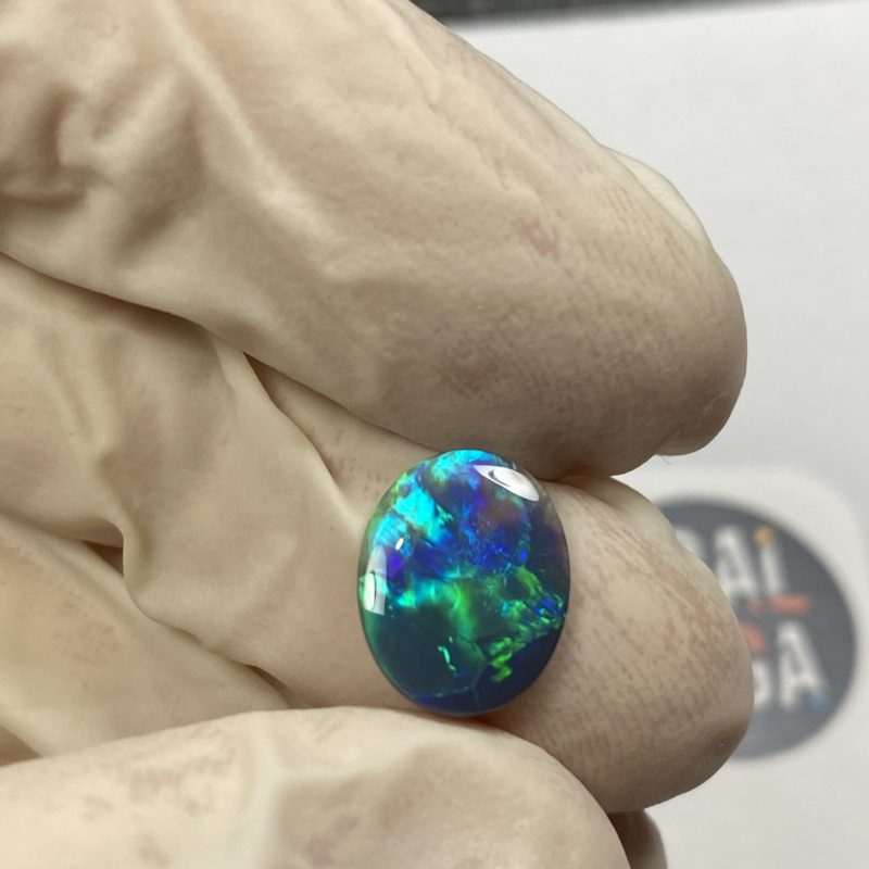 Opale noire australienne de Lightning Ridge de 1.2 ct (cLR-156)