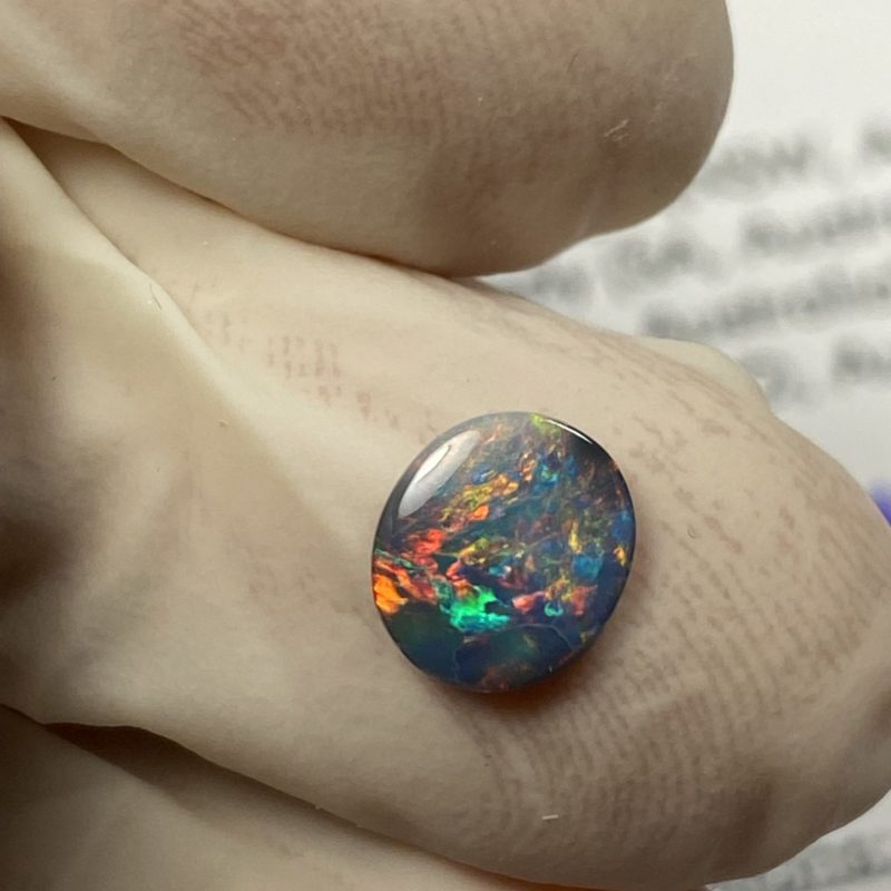 Opale foncée australienne de Lightning Ridge de 0.60 ct (cLR-158)