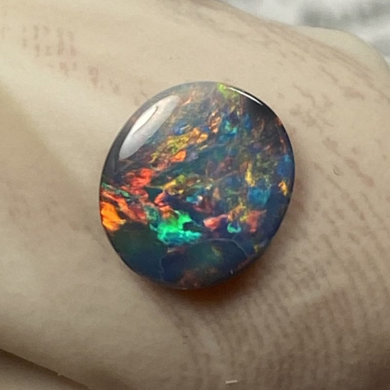 Opale foncée australienne de Lightning Ridge de 0.60 ct (cLR-158)