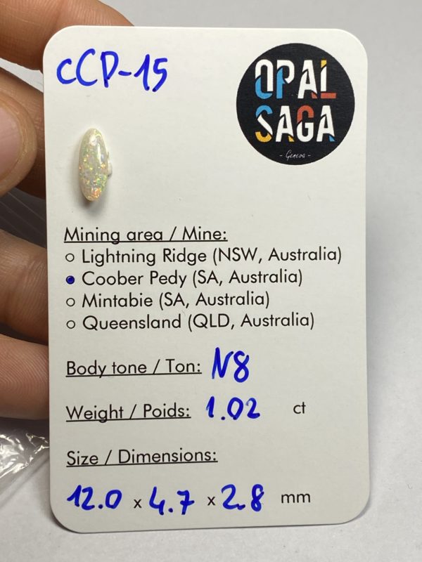 Opale australienne de Coober Pedy de 1.02 ct (cCP-15) – Image 6
