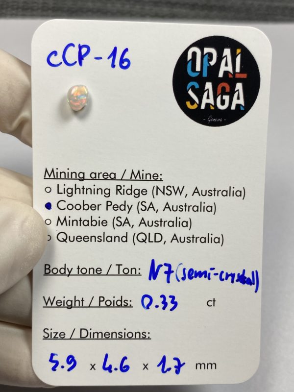 Opale australienne de Coober Pedy de 0.33 ct (cCP-16) – Image 3