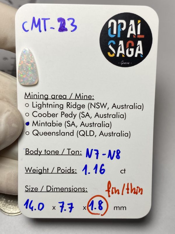 Opale australienne de Mintabie de 1.16 ct (cMT-23) – Image 2