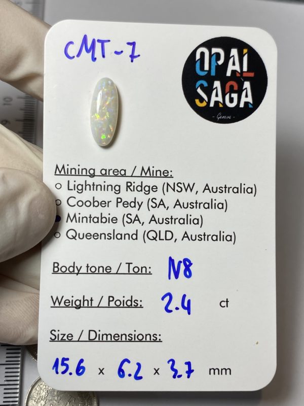 Opale australienne de Mintabie de 2.4 ct (cMT-7) – Image 2