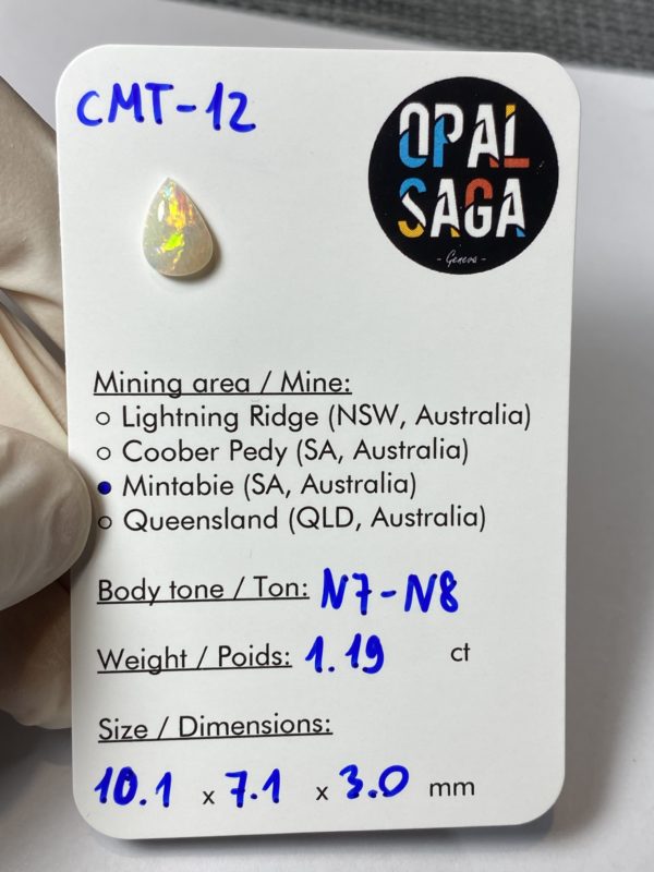 Opale australienne de Mintabie de 1.19 ct (cMT-12) – Image 2