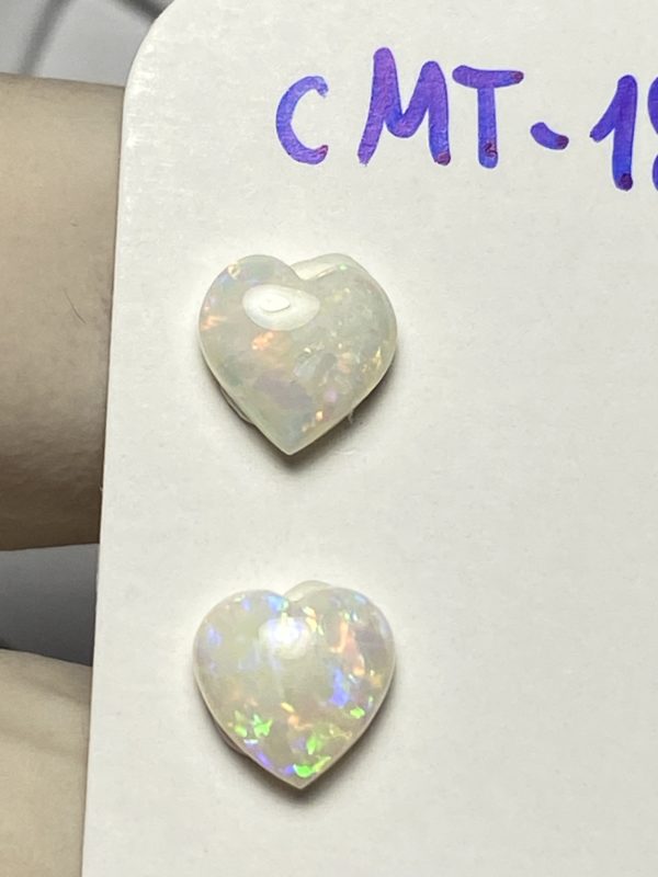 Paire d'opales australiennes de Mintabie de 1.35 ct au total (cMT-18) – Image 10