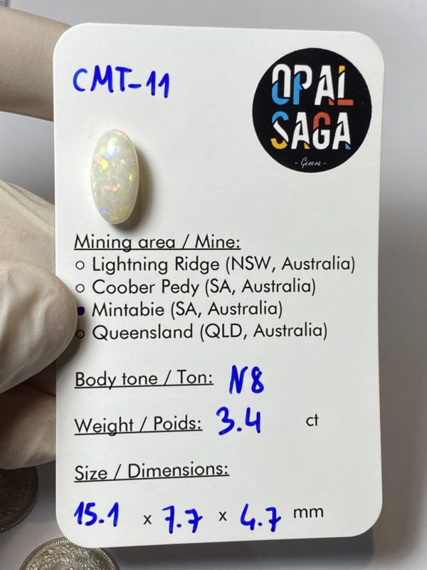 Opale australienne de Mintabie de 3.4 ct (cMT-11) – Image 2