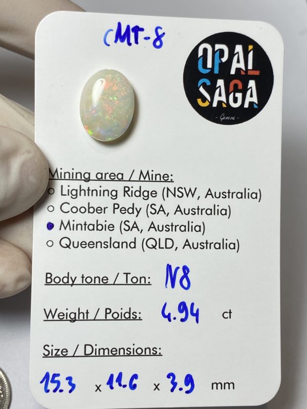 Opale australienne de Mintabie de 4.94 ct (cMT-8) – Image 3