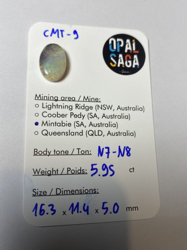 Opale australienne de Mintabie de 5.95 ct (cMT-9) – Image 6