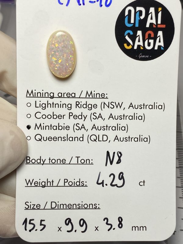 Opale australienne de Mintabie de 4.29 ct (cMT-10) – Image 2