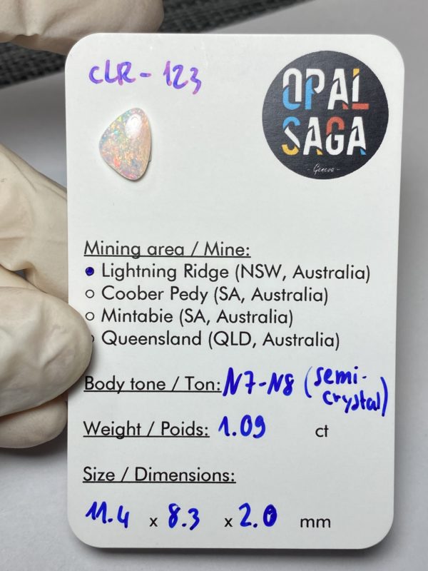 Opale australienne de Lightning Ridge de 1.09 ct (cLR-123) – Image 2