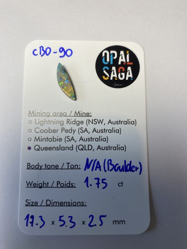 Opale boulder australienne de 1.75 ct (cBO-90) – Image 2