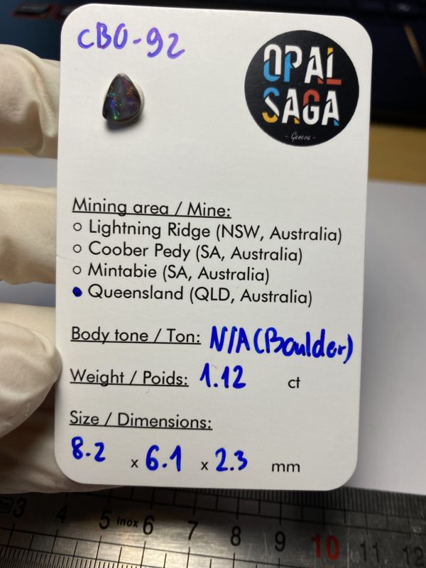Opale boulder australienne de 1.12 ct (cBO-92) – Image 2