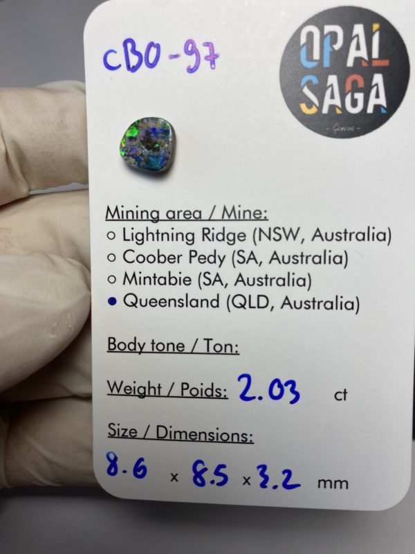 Opale boulder australienne de 2.03 ct (cBO-97) – Image 2