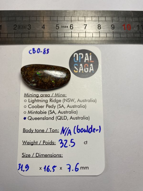 Opale boulder australienne de 32.5 ct (cBO-85) – Image 11