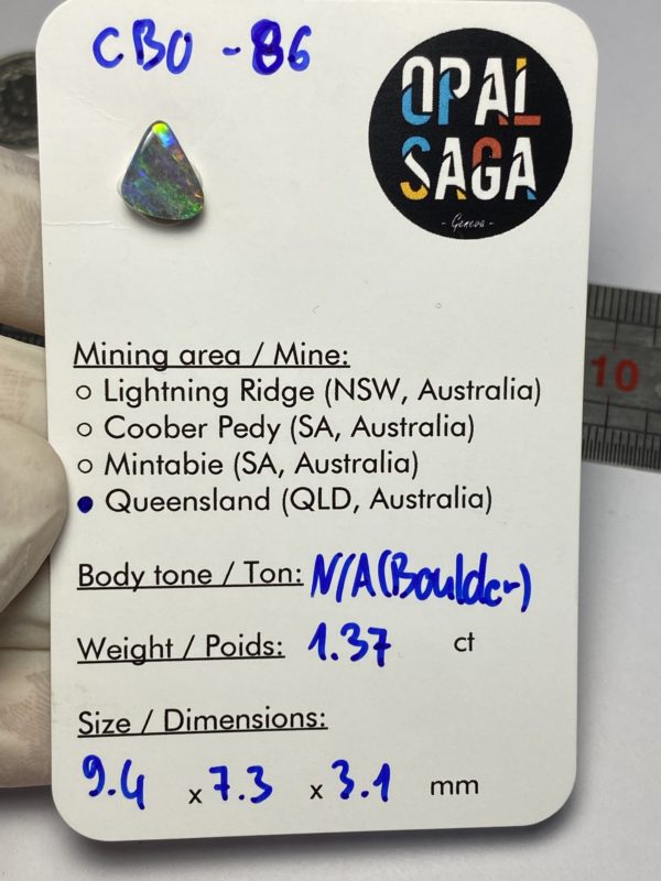 Opale boulder australienne de 1.37 ct (cBO-86) – Image 20