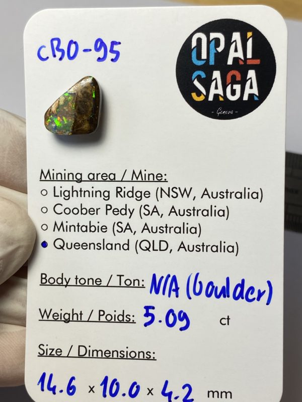 Opale boulder australienne de 5.09 ct (cBO-95) – Image 2