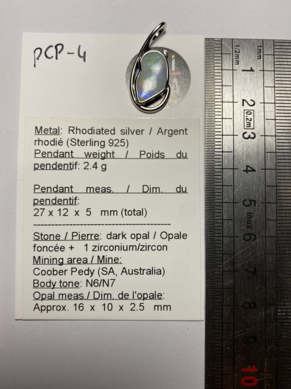 Pendentif en opale foncée (pCP-4) – Image 5