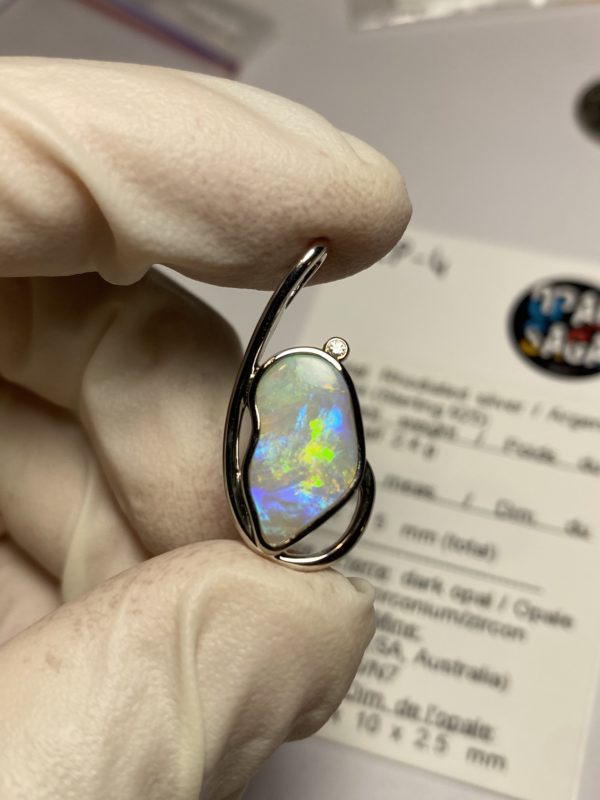 Pendentif en opale foncée (pCP-4) – Image 8