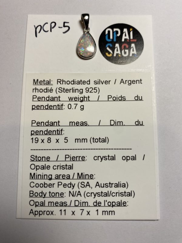 Pendentif en opale cristal (pCP-5) – Image 10