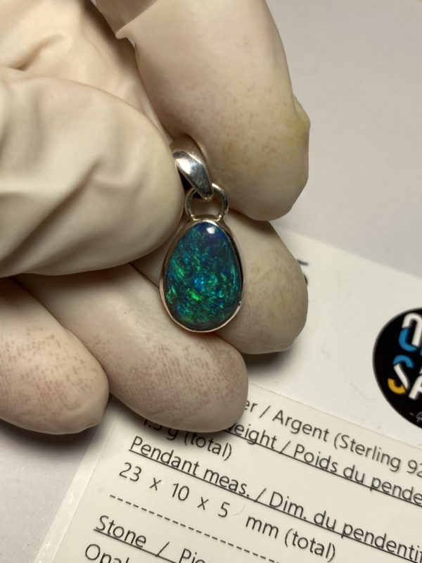 Pendentif en opale noire (pLR-5) – Image 10