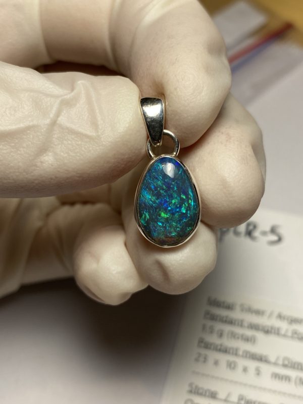 Pendentif en opale noire (pLR-5) – Image 8