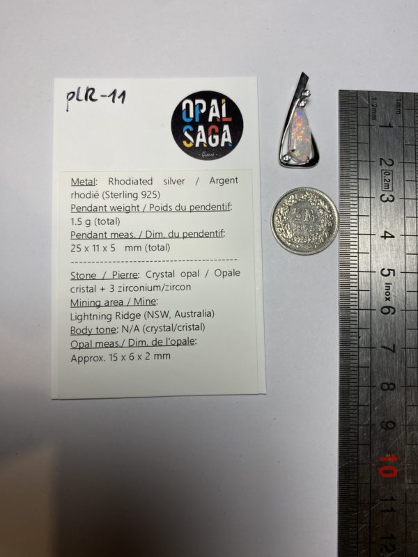 Pendentif en opale cristal (pLR-11) – Image 3