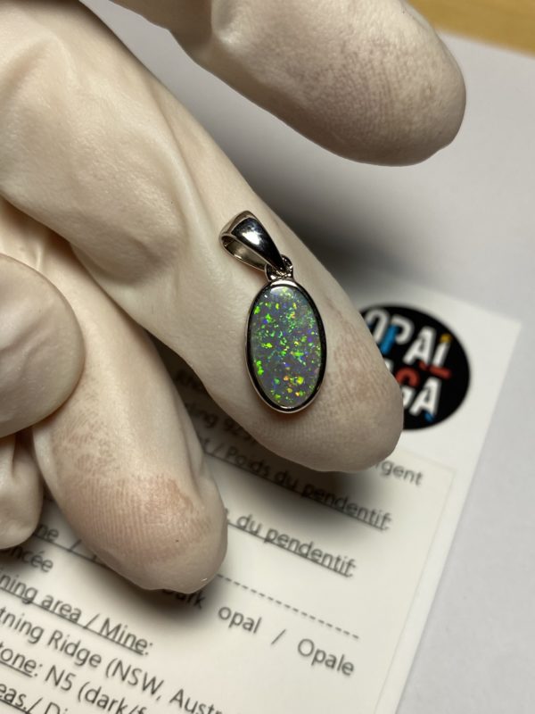 Pendentif en opale foncée (pLR-12) – Image 15