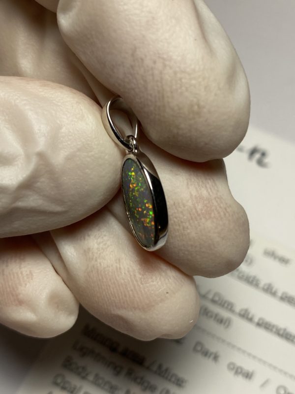 Pendentif en opale foncée (pLR-12) – Image 12