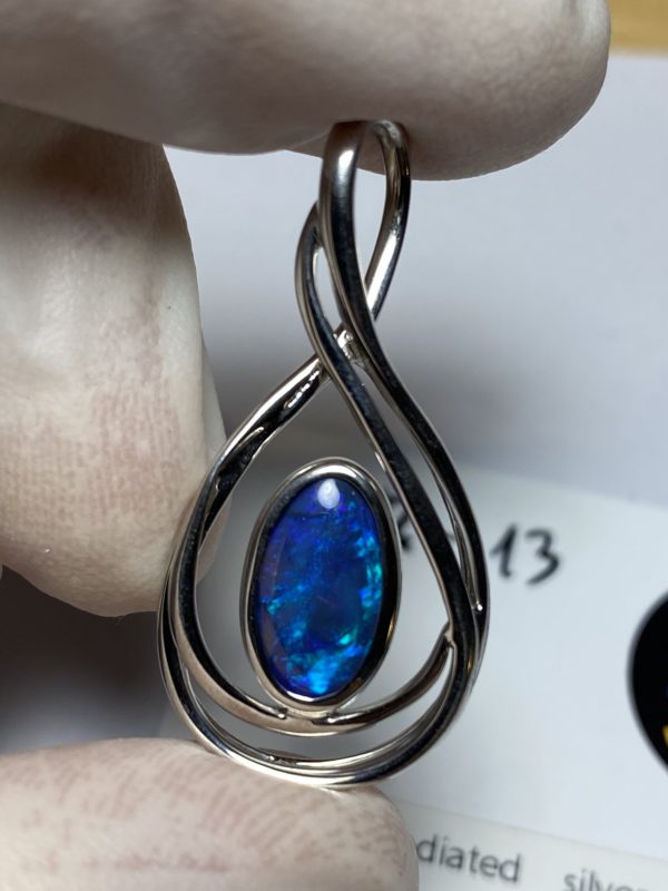 Pendentif en opale noire (pLR-13) – Image 11