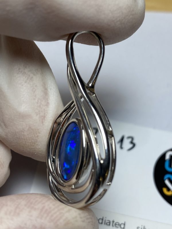 Pendentif en opale noire (pLR-13) – Image 10
