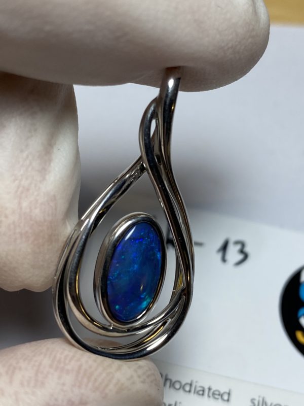 Pendentif en opale noire (pLR-13) – Image 9