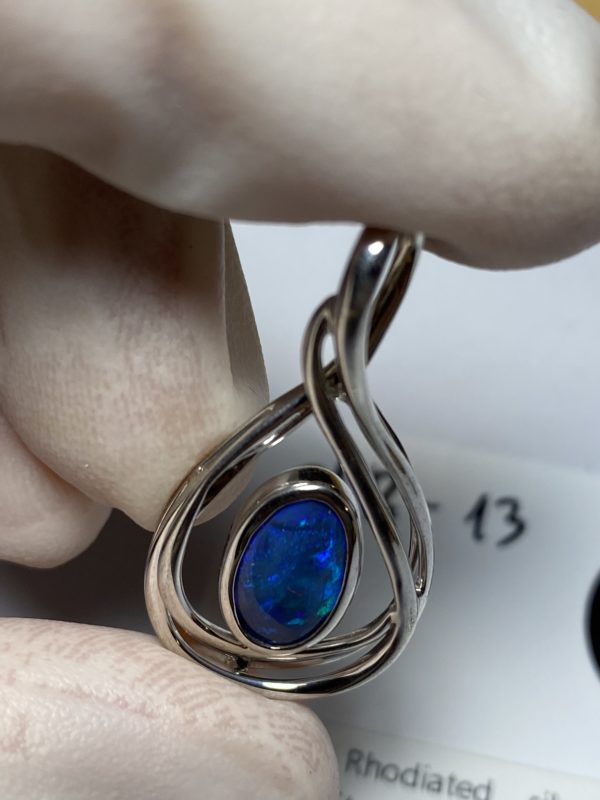 Pendentif en opale noire (pLR-13) – Image 7