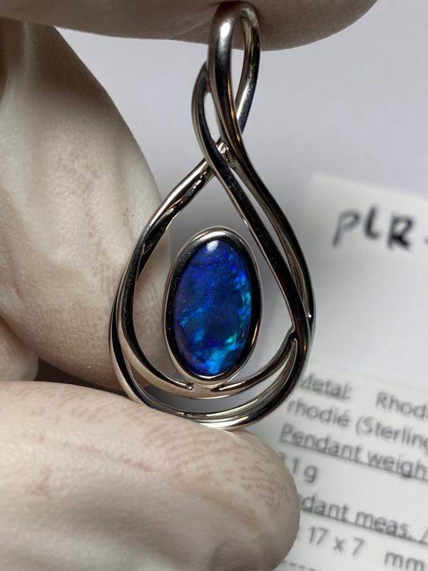 Pendentif en opale noire (pLR-13)