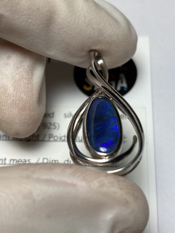 Pendentif en opale noire (pLR-14) – Image 13