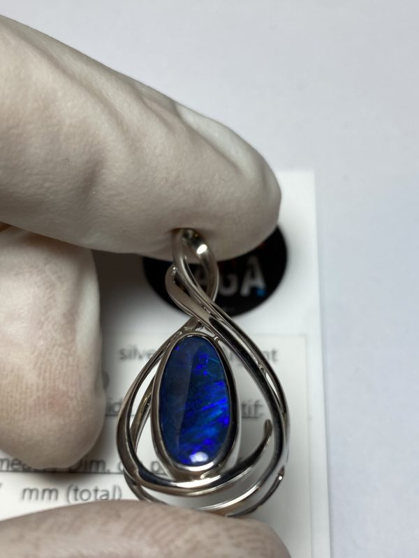 Pendentif en opale noire (pLR-14) – Image 10