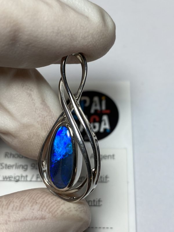 Pendentif en opale noire (pLR-14) – Image 7