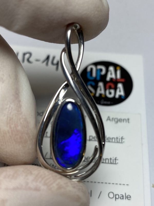 Pendentif en opale noire (pLR-14) – Image 2