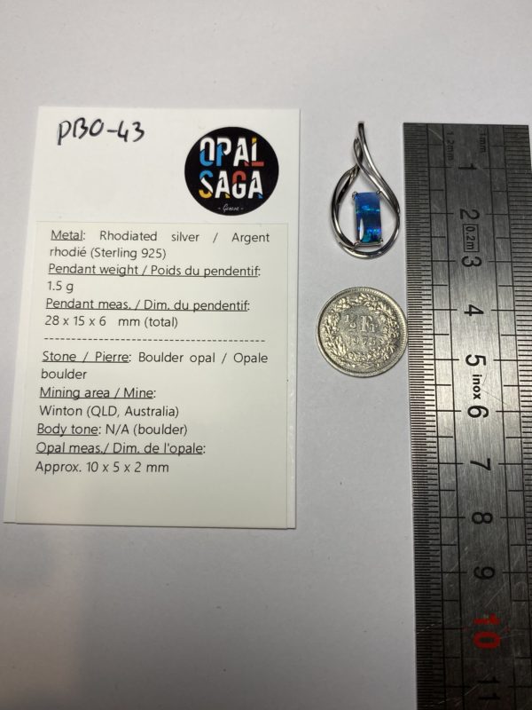 Pendentif en opale boulder (pBO-43) – Image 3