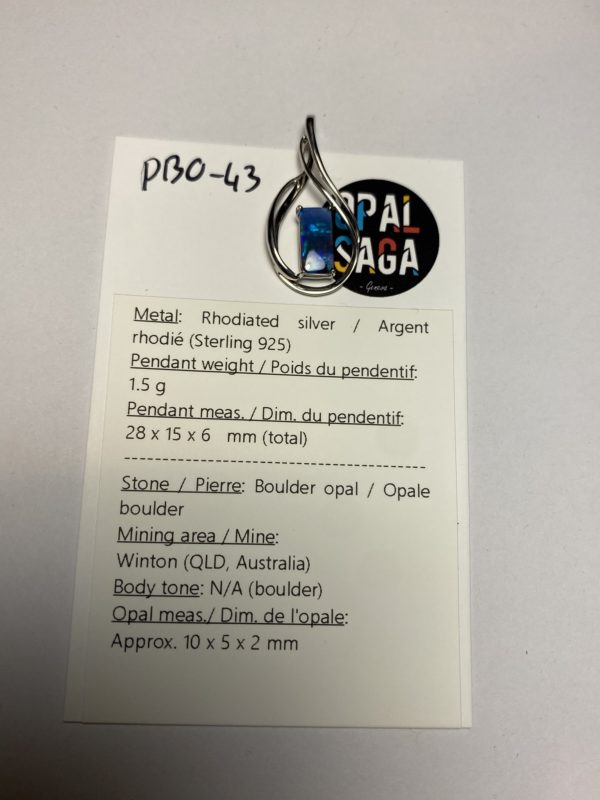 Pendentif en opale boulder (pBO-43) – Image 14