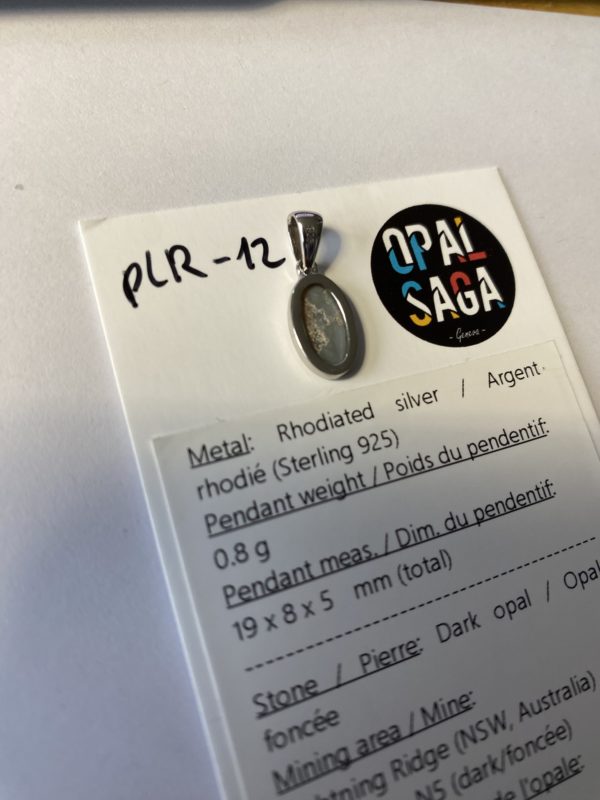 Pendentif en opale foncée (pLR-12) – Image 5