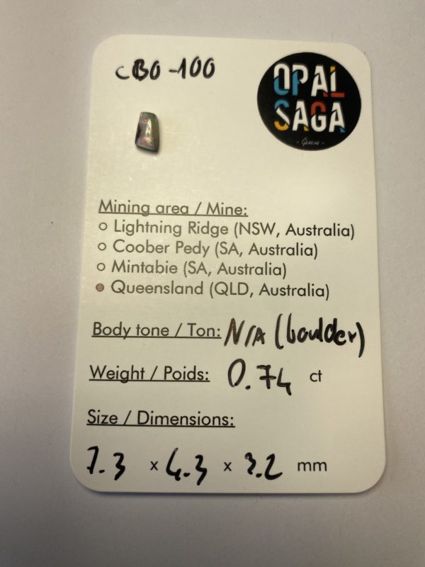 Opale boulder australienne de 0.74 ct (cBO-100) – Image 3